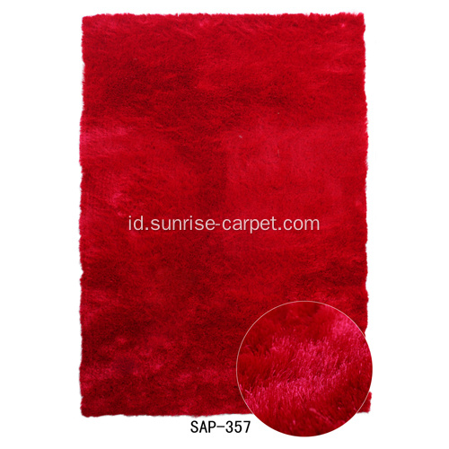 Polyester Silk Shaggy Plain Color Carpet